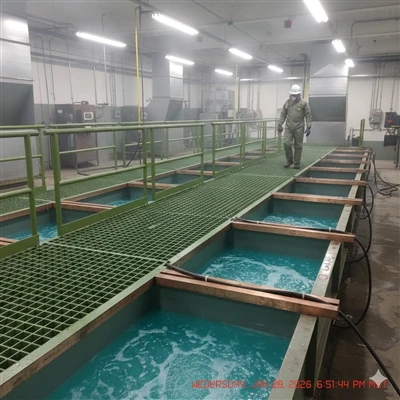 Lưới FRP cho bể mạ điện và lối đi|Lưới sợi thủy tinh trong dây chuyền mạ
